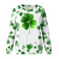 thumbnail image 5 of Staron Clearance Sale Womens St Patricks Day Sweatshirt Irish Shamrock Shirts Long Sleeve Tops Crew Neck Pullover Tops Flowy Basic Raglan Sleeve T-shirt, 5 of 5