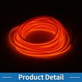 thumbnail image 4 of Unique Bargains 3 Meter EL Wire Cable LED Glow String Light Car Lighting Strip Flexible Neon Light for Car Decoration Wiring Driver(12v) Orange, 4 of 7