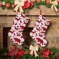 thumbnail image 6 of Picia red plaid Moose Bunny bear for 18in Christmas Stockings, Xmas Stocking for Kids, Holiday and Family Stocking for Fireplace or Party Decoration, 6 of 7