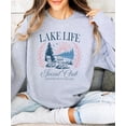 thumbnail image 6 of Lake Life Social Club Sweatshirt for Women & Kids Cozy Lake House Crewneck Pullover Gray Sweatshirt Adult X-Large, 6 of 7