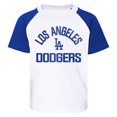 thumbnail image 2 of Infant White/Heather Gray Los Angeles Dodgers Ground Out Baller Raglan T-Shirt and Shorts Set, 2 of 3