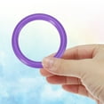thumbnail image 3 of Anillos de lanzamiento de plástico Uxcell para botellas, anillos de carnaval, aros de plástico para práctica de velocidad y agilidad, favor de fiesta al aire libre de 2 pulgadas en púrpura, 3 of 7