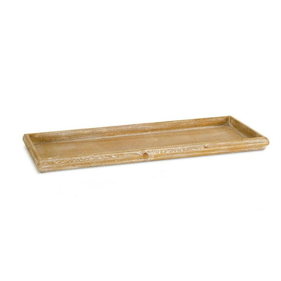 1 PC-19" Brown Natural Rectangle Wooden Tray