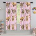 thumbnail image 5 of Blackout Kids Curtains,Pink Highland Cow Flower Pattern Childrens Insulated Curtains Set Of 2,Bedroom Essentials,Toddler Room Decor 42"x63", 5 of 5