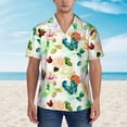 thumbnail image 4 of Daiia Floral Vintage Hawaiian Shirt for Men Gentle Cotton Regular Short Sleeve Casual-Large, 4 of 9