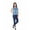 Sky Blue, variant on Women's Buttoned Denim Washed Vest W Flap Pockets