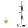 thumbnail image 3 of Dazzlingrock Collection 10K 5 MM Heart Citrine & Round Diamond Heart Pendant (Silver Chain Included), White Gold, 3 of 5