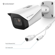 Amcrest 4K Security Camera System w/ 4K (8MP) 8CH PoE NVR, (8) x 4K (8-Megapixel) IP67 Weatherproof Metal Bullet POE IP Cameras (3840x2160), Hard Drive Not Included, NV4108E-IP8M-2496EW8 (White)