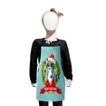 thumbnail image 1 of Christmas Kids Apron, Racoon with Santa Hat and Bell Noel Wreath Merry Christmas Cartoon, Boys Girls Apron Bib with Adjustable Ties for Cooking Baking Painting, Pale Seafoam Multicolor, by Ambesonne, 1 of 2
