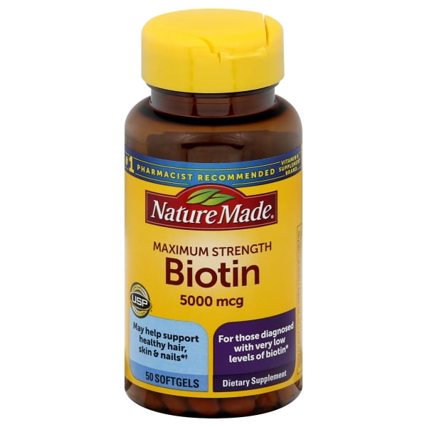 NATURE MADE Biotin, Maximum Strength, 5000 mcg, Softgels, 50.0 CT