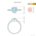 thumbnail image 4 of Angara Natural 0.7 Ct. Aquamarine with Diamond Halo Ring in 14K White Gold for Women (Ring Size: 8), 4 of 9