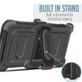 thumbnail image 4 of For Google Pixel 6A Heavy Duty Rugged Shockproof Full Body Protection Case With 360 Swivel Kicktand Holster Belt Clip And Built in Screen Protector Phone Cover Case - Bright Black, 4 of 5