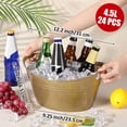 thumbnail image 2 of Cubo de hielo ovalado de plástico para almacenamiento Norme 4.5L color dorado, paquete de 24 piezas, 2 of 7