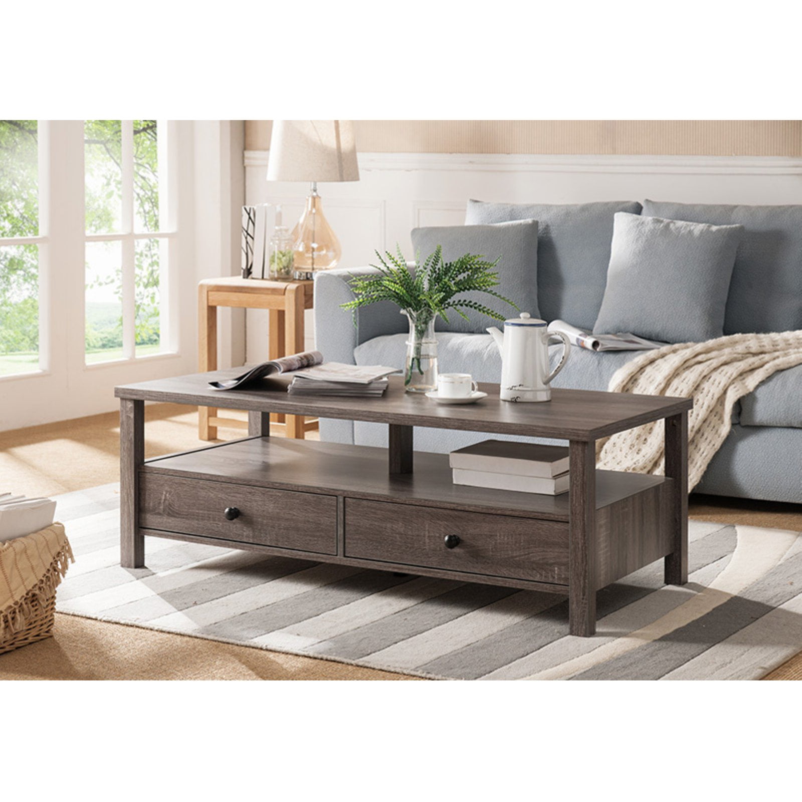 Smart Home Modern Drawers Display Deck Living Room Coffee Table