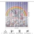 thumbnail image 4 of RKSupls Waterproof Shower Curtain, Magical Pegasus Unicorn Rainbow Pastel Clouds Polyester Shower Curtain with Hooks for Chic Elegant Home Bathtub Bathroom Decor Washable Curtains, 4 of 5