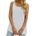 thumbnail image 4 of MOSHU Summer Womens Tank Tops U Neck Casual Flowy Sleeveless Shirts for Women, 4 of 10