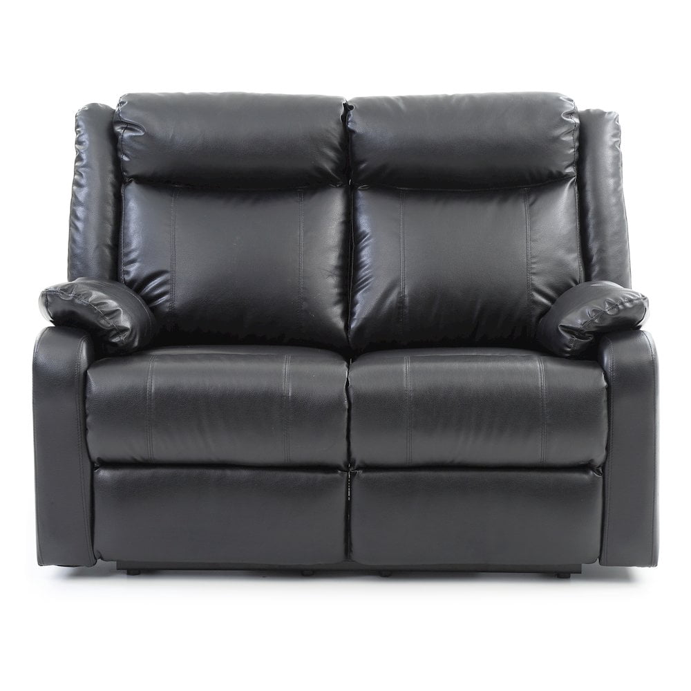 Glory Furniture Ward Reclining Loveseat in Black Color
