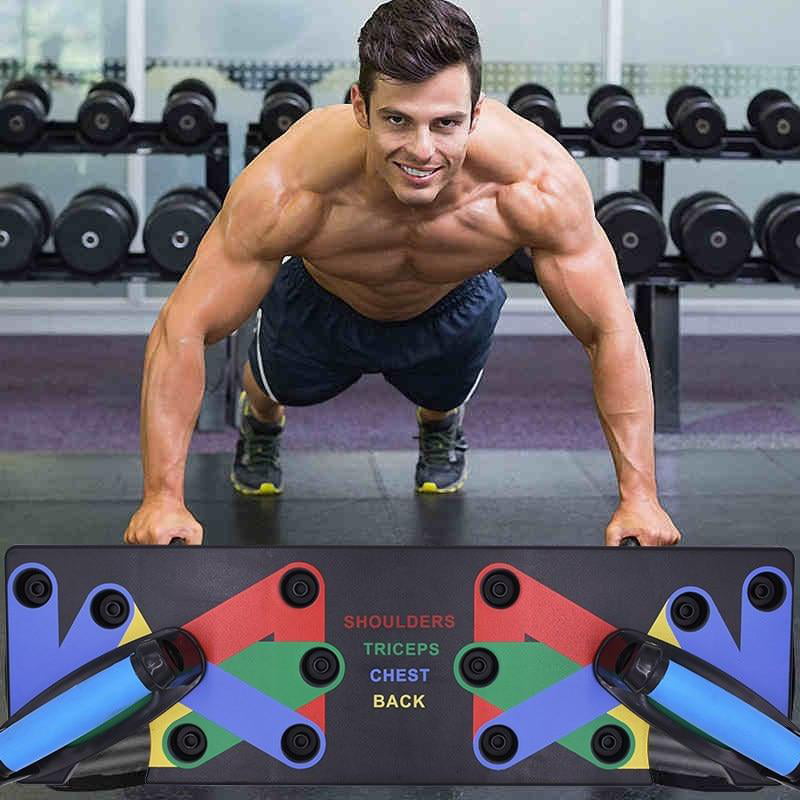14-in-1 Multifunctional Body Building Push-up Stands Muscle & Strength Training Tools Workout for Men Women Home Fitness Training Gelcool Foldable Push-Ups Board