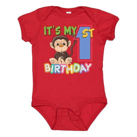 

Inktastic Monkey First Birthday Gift Baby Boy or Baby Girl Bodysuit