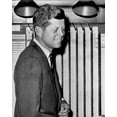 thumbnail image 2 of Vintage Photography 26x32 Black Ornate Wood Framed with Double Matting Museum Art Print Titled - John F Kennedy Voting 1960, 2 of 4