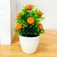 thumbnail image 6 of Kmxyo Artificial Fruit Bonsai Mini Orange Pomegranate Tree Windowsill Decor Plastic Courtyard Simulated Plants Bonsai for Home, 6 of 8