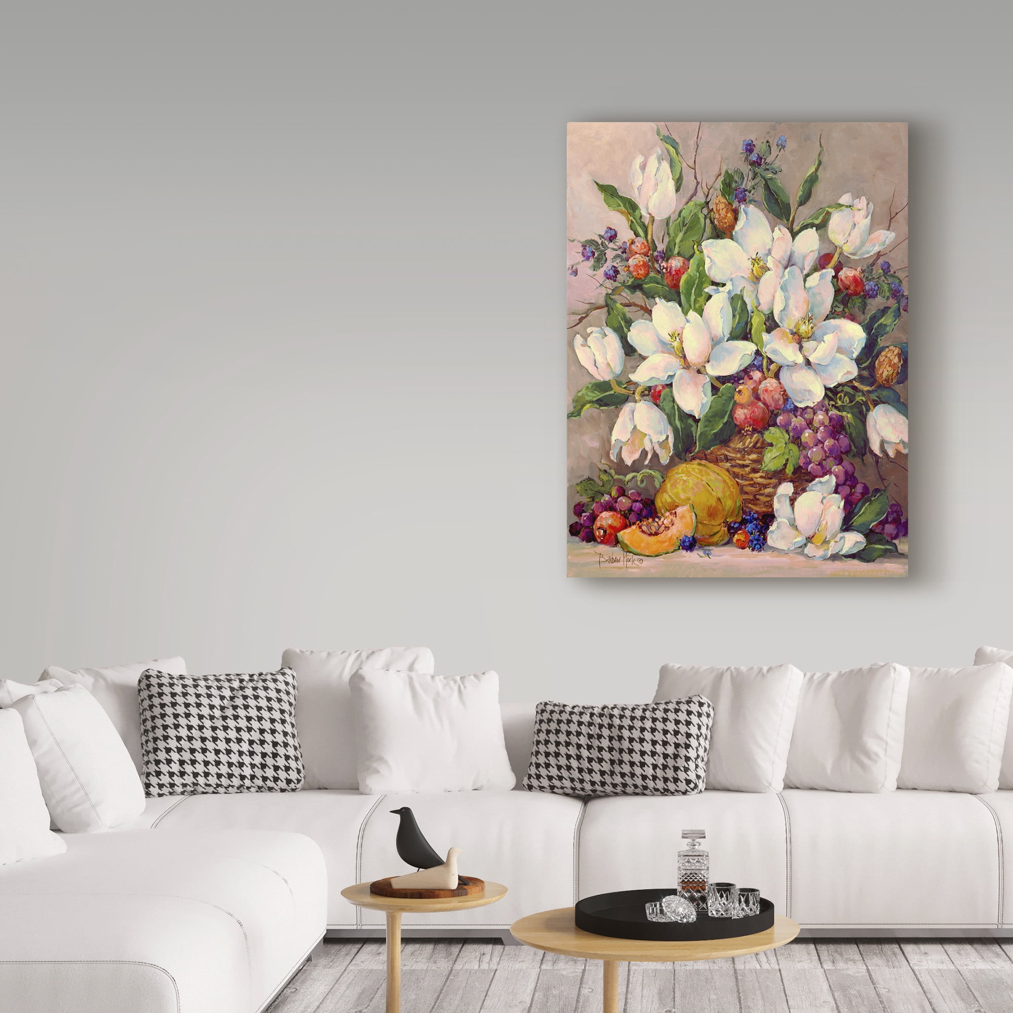 Trademark Fine Art 'Fruit And Magnolias' Canvas Art by Barbara Mock