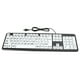 thumbnail image 2 of Teclado negro de baja visión, teclado para personas mayores con cable USB y teclas blancas con letras grandes, color negro, 2 of 8