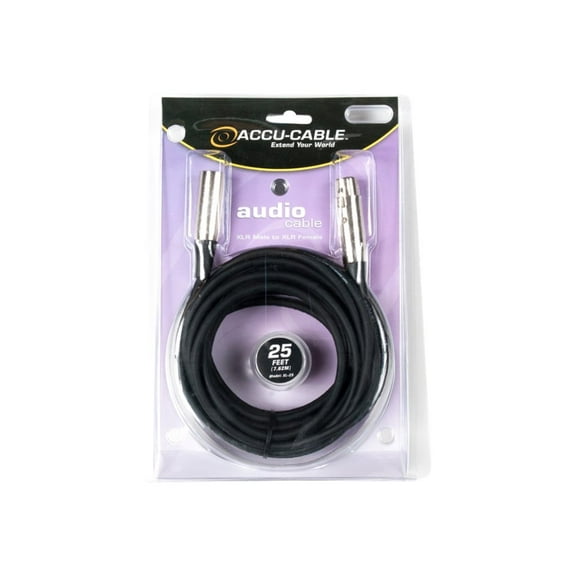 Accu Cable XL-25 - Audio cable - XLR female to XLR male - 25 ft