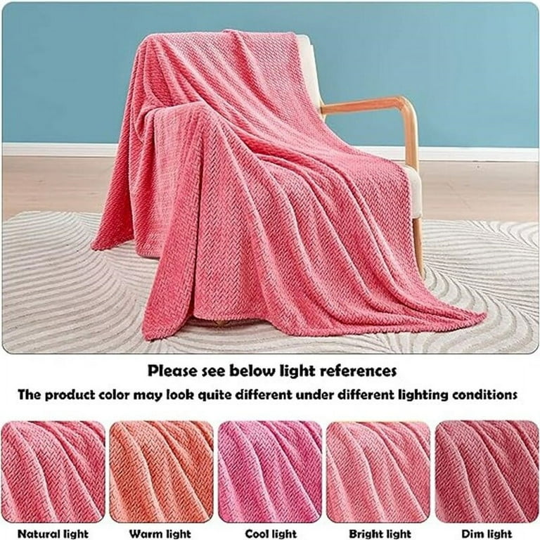 Super Soft Throw Blanket Coral Pink Throw 50 x 60