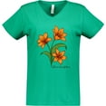 thumbnail image 3 of Inktastic Tiger Lilies Women's V-Neck T-Shirt, 3 of 5