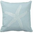 thumbnail image 1 of Throw Pillow Cover Green Star Vintage Starfish Pastel Blue Fish Decorative Pillow Case Hom, 1 of 5
