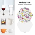 thumbnail image 6 of Lsque Undersea Seahorse Pattern 4" Drink Coasters Set of 4, PVC Leather Absorbent Coasters, Table Coaster Set Decorative Coffee Cup Coasters Housewarming Gift -Hexagon, 6 of 6