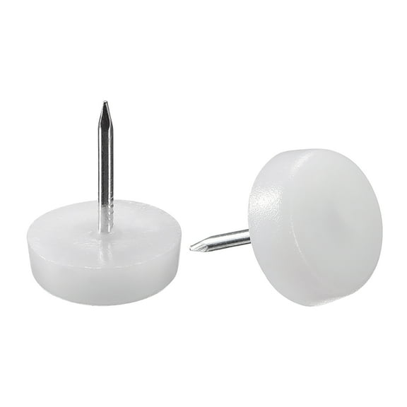 Furniture Feet Nail, Chair Table Leg Protector Pad 16mm White 20pcs
