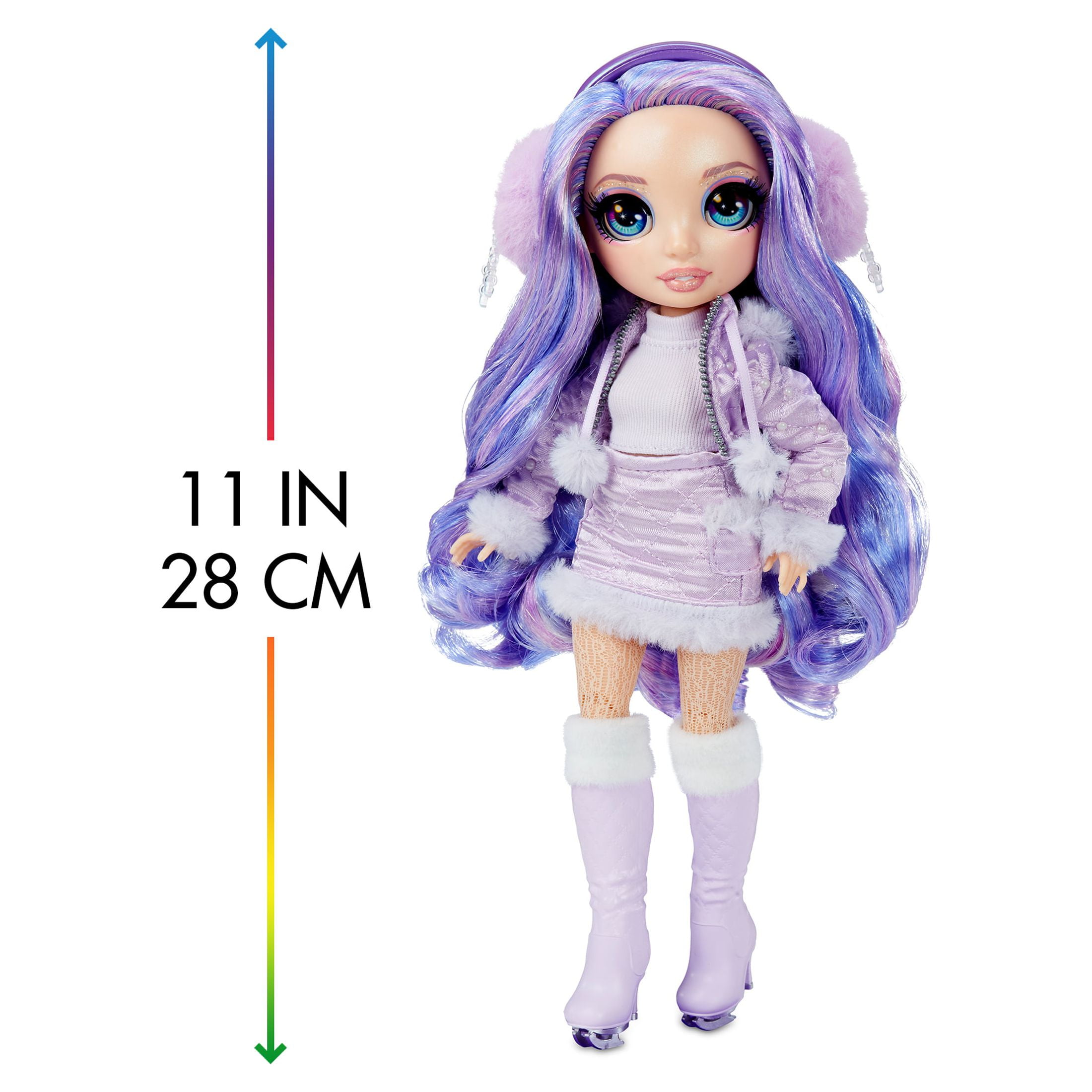Rainbow High Winter Break Violet Willow - Fashion Doll Playset with 2  Complete Doll Outfits, Pair of Skis and Winter Accessories - Great Toy Gift  for