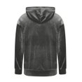 thumbnail image 4 of Women's Velvet Half Zip Up Hoodie Sweatshirt Casual Long Sleeve Pullover Tops with Pockets Gray XXL, 4 of 7