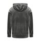 thumbnail image 4 of Sudadera con Capucha y Media Cremallera de Terciopelo para Mujer, Estilo Informal, Larga, con Bolsillos Gris L, 4 of 7