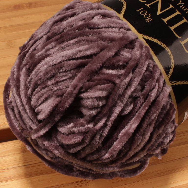 Chenille Yarn - Worsted Weight Yarn - 100g/skein - Shades of Brown - 4  Skeins