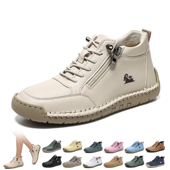 Unisex Orthopedic Zipper Sneakers Comfortable Handmade Walking Shoes Waterproof