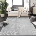 thumbnail image 1 of Alfombra Lahome Abstract de 150 x 210 cm, lavable y antideslizante, color gris, 1 of 7