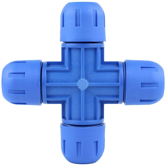 Multi Directional 3/4" Fastpipe Cross Fitting Aluminum Compressed Air Piping F1051