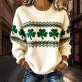 thumbnail image 2 of Holzkary Women's St Patrick's Day Sweatshirt Festival Graphic Tees Tops Irish Clover Shirts Saint Patricks Day Outfit Women Loose Comfy Sweatshirts Green Clover Irish Gift Top Lucky Charms T Shirt L, 2 of 5