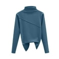 thumbnail image 4 of Women's Fleece Thermal Mock Neck Long Sleeve Warm Underwear Shirt/Top Soft Stretchy Fitted Base Layer Shirt, 4 of 7