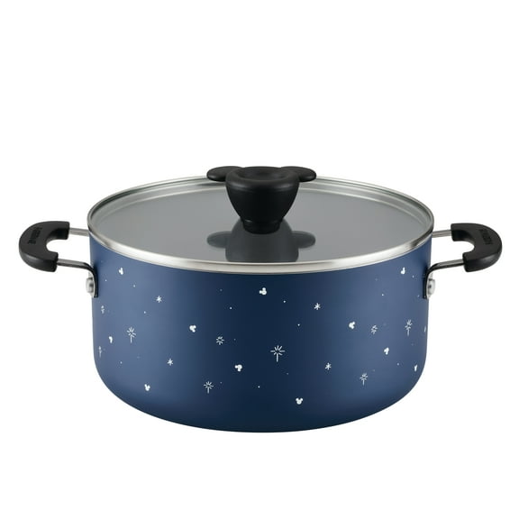 Farberware Disney Bon Voyage 5.5 Quart Ceramic Nonstick Stockpot with Lid, Dishwasher Safe, Blue