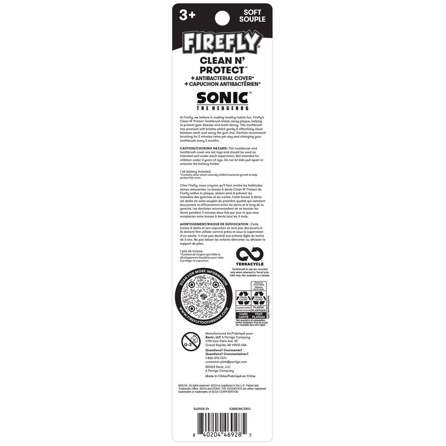 Firefly Clean N' Protect Sonic the Hedgehog Battery Powered Toothbrush