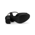 thumbnail image 5 of BLISSFUL STEP Women's Peep Toe Platform Block Heel Ankle Strap Sandals Black 5, 5 of 8