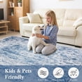 thumbnail image 3 of ARICOEASY 8'x10' Area Rugs for Living Room, Washable Vintage Retro Rug, Soft Distressed Indoor Carpet, Low Pile Lightweight Non Slip Rug for Living Room, Bedroom, 3 of 9