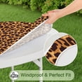 thumbnail image 5 of Brown and Black Leopard Print Round Fitted Tablecloth with Elastic Edge,Dining Table Cover Waterproof,Outdoor Round Tablecloth for Camping,Dining,Indoor and Outdoor, 5 of 7