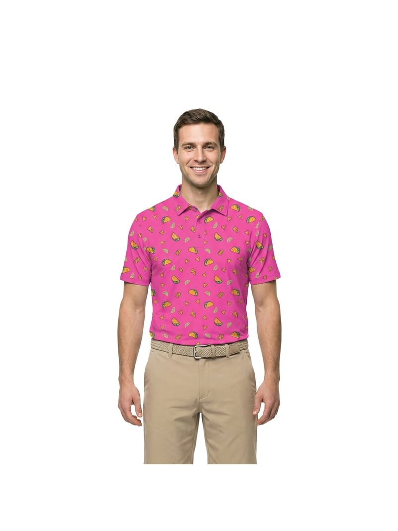 Polo ピンク ネイビー パンツ セット Birdie Bound Men' s & Big and Tall Golf Polo Shirts, Sizes XS-4XLT