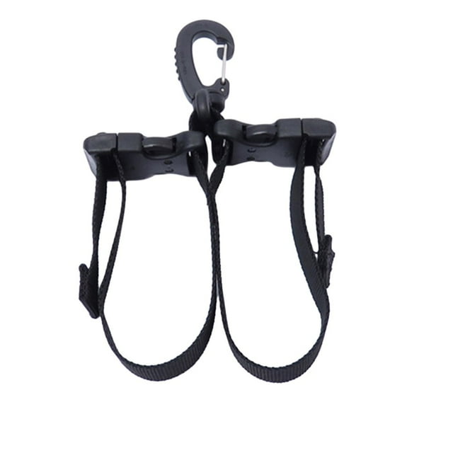 Scuba Diving Fin Keeper Webbing Strap Carrier Diver Fin Holder Quick Buckle Black