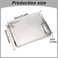 thumbnail image 5 of 1 Pc Stainless Steel Serving Platter, Rectangle Metal Plates, Decorative Organizer Trays for BBQ, Dining, Party, Buffet, Appetizer Serving, 10.63x3.93x0.79 Inch, 5 of 9